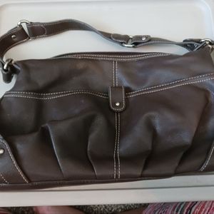 Handbag, shoulder bag, small size, brown, St. John's Bay